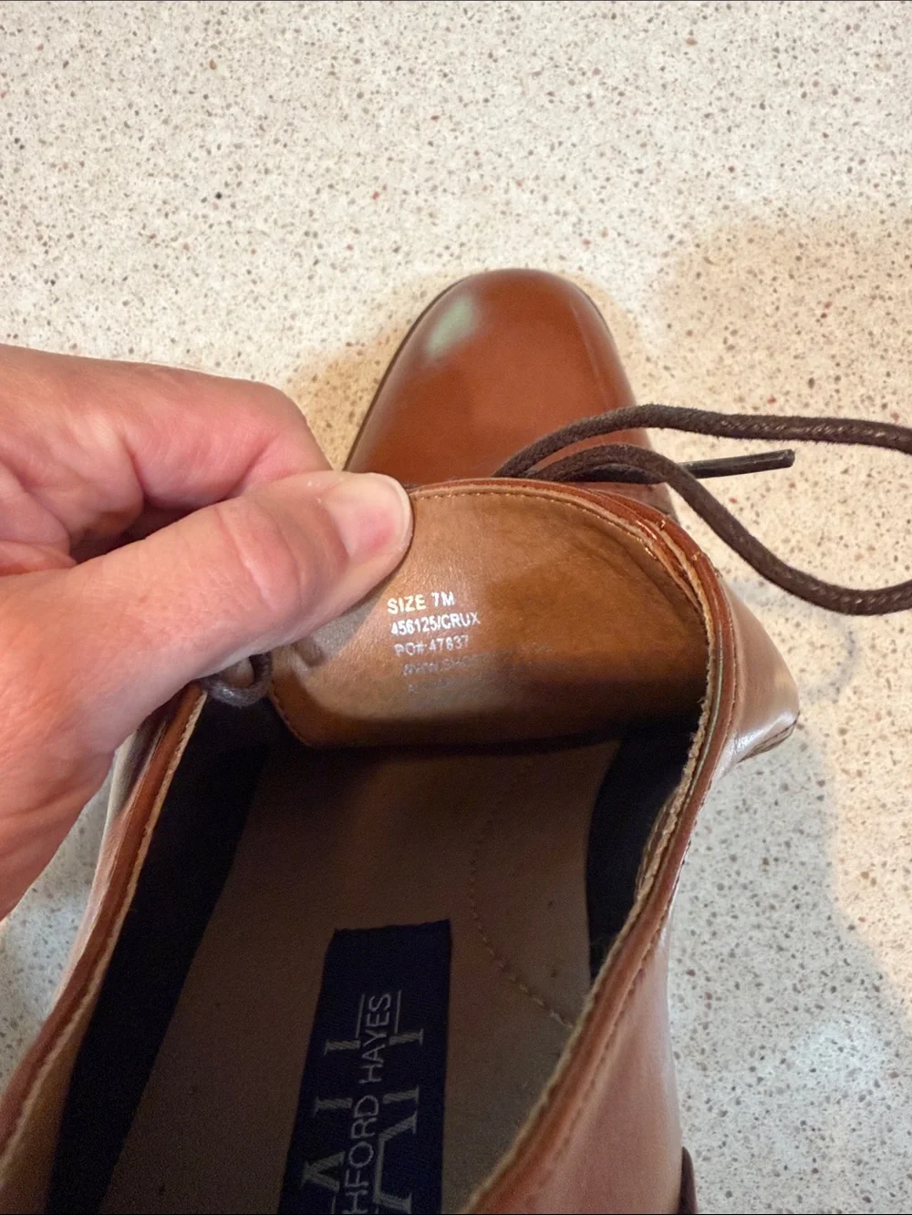 Men's Classic Tan Leather Oxford Dress Shoes